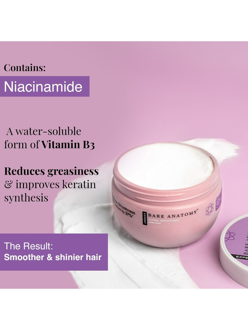 Bare Anatomy Expert Ultra Smoothing Hair Mask - Smoothens & Improves Hair Texture - 250g